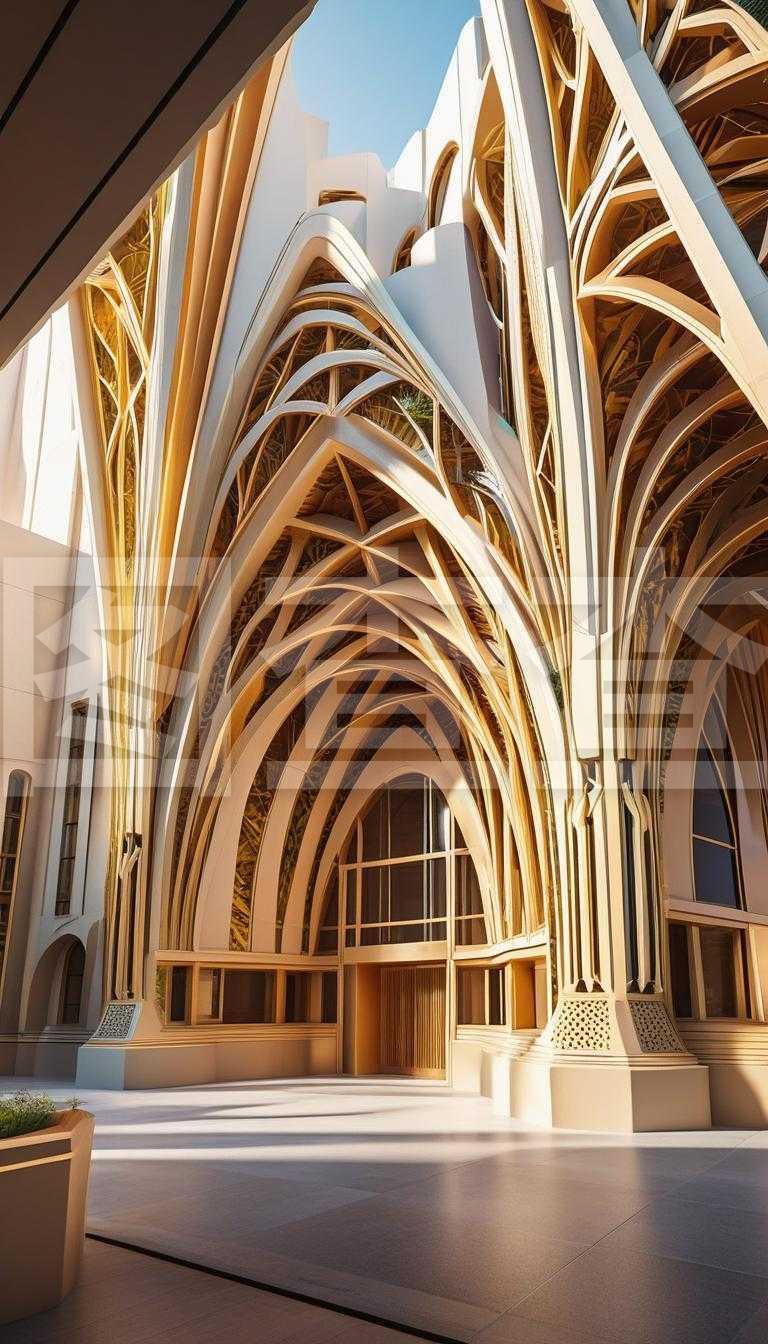 分形紙建筑藝術(shù)裝飾風(fēng)格新大樓